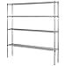 Sandusky Lee WS721274-C Industrial Welded Wire Shelving, 72" Width x 74" Height x 12" Depth, Chrome
