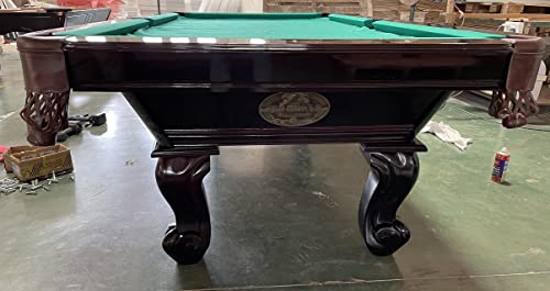 8 Ft. Tunierpoolbillard Billardtisch Pool Modell Winston Nr.:31 Billard mit 3cm starken Schieferplatten Tuchfarbe grün Gestellfarbe Nussbaum – Bild 3