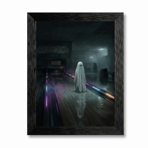 Framed Canvas Wall Art Retro Future Minimalist Sheet Ghost in