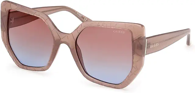 Gafas Guess GU00153 Unisex - Gafas de Sol Brillantes Beige para Uso Diario