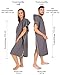 Gräfenstayn Premium Badeponcho mit Knöpfen - Öekotex 100 - Umziehhilfe Damen & Herren - Surf-Poncho Strand - Handtuch-Poncho Erwachsene - Umkleide-Hilfe - Badeumhang Mikrofaser (L-XL anthrazit)