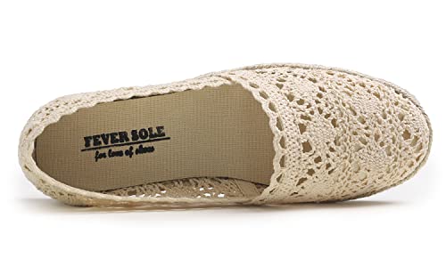 FEVERSOLE Close Toe Espadrilles Women's Comfort Breathable Slip On Flats Shoes3