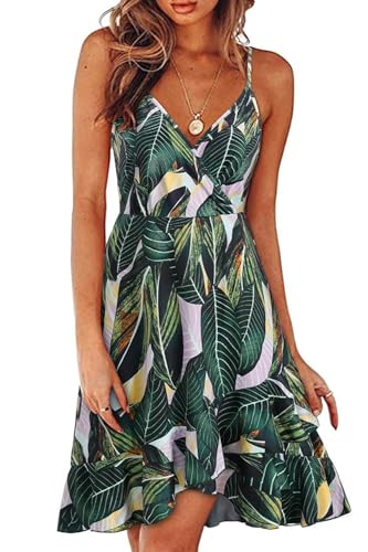 Image of Newshows Women's Lightweight Summer Wrap Dress 2026 V Neck Spaghetti Strap Midi Beach Vacation Sundress