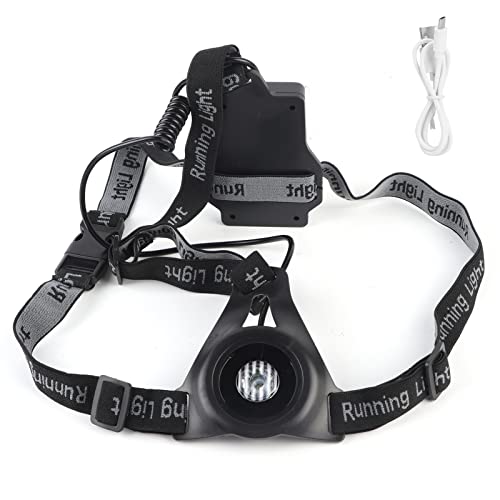 Luz LED triangular de pecho recargable de 1200mAh impermeable para running nocturno