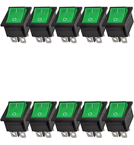 Interruptor Chave Gangorra KCD4-201N Com Led - Kit 10 Peças