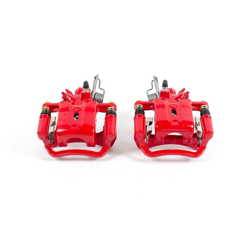 Image of Power Stop Rear S2856 Pair of High-Temp Red Powder Coated Calipers for Infiniti I30 2001, Infiniti I35 2002-2004, Nissan Maxima 2001-2003 [Model Specific]