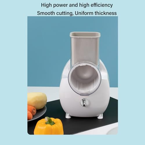 Electric Cheese Grater, Electric Vegetable Slicers Potato Slicers Multifunctional Chopper Veget Electric Slicers Shredder for Veggies Carrots Carrot Potatoes (White) - Image 7