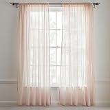 Écriture : ces rideaux en voile comprennent un passe-tringle pré-cousu de 8 cm, permettant de les accrocher rapidement et facilement aux tringles standard. La fente supérieure permet de glisser sans effort sur les tringles, excellent pour rafraîchir les traitements de fenêtre avec un minimum d'effort.