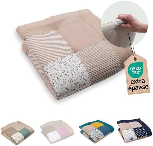 ULLENBOOM Tapis d'Éveil pour Bébé 100x100 cm - 100% OEKO-TEX, Épa...