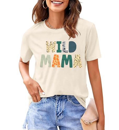 Family Trips Matching Shirts : Wild One Print Tee Safari Animal Theme Parent-Child Outfit2