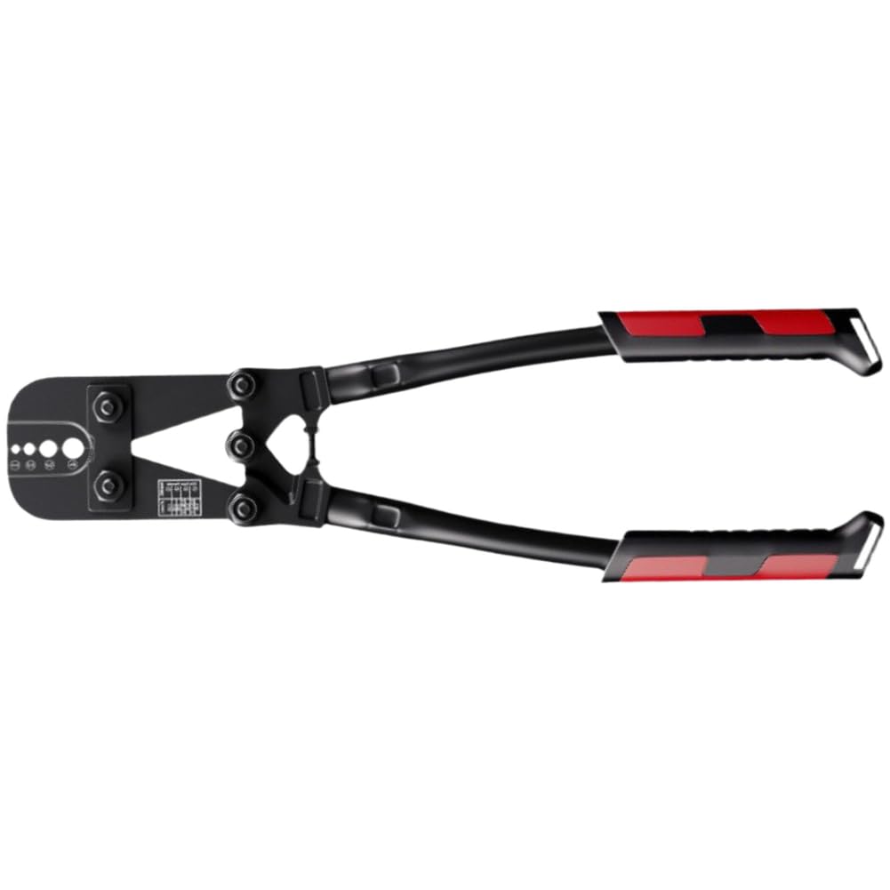 Pinza crimpatrice per cavi metallici resistenti con 4 matrici, in acciaio al carbonio a 8 forme per manicotti rotondi in alluminio, pinze ergonomiche per avvolgicavo da 39 cm
