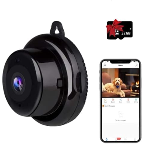 Mini Spy Camera WiFi, 1080P Surveillance Camera for Home, Indoor Security Camera with Phone APP, Motion Detection, Night Vision, Two Way Talk, 32G SD Card Included, Pet Camera,24/7 Monitoring Cover