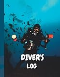  DIVER\'S LOG: 8.5 x 11-sized Scuba Diver Log Book with Vintage Cover, Track & Record 100+ Dives