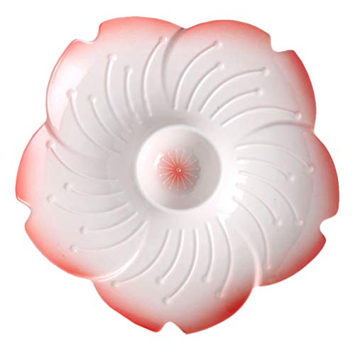 Hemoton Round Tray Ceramic Sushi Plates Set With Vinegar Dish Porcelain Shape Soy Sauce Dipping Bowl Appetizer Seasoning Plate For Dumpling Snack Food Cheese Dip #TOP23