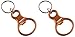 Produktbild munkees 2 x Schlüsselanhänger Achter mit Flaschenöffner aus hochwertigem Aluminium, Schlüsselring, Doppelpack Orange, 34073