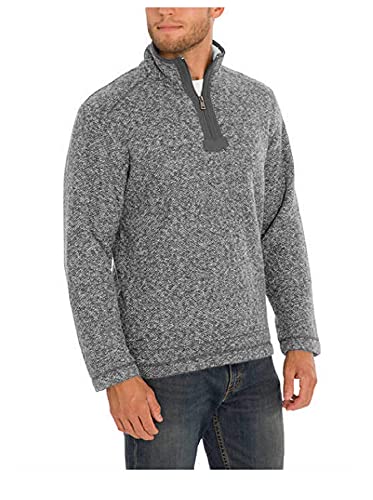 Orvis Men's Brighton Quarter Zip Sweater (M, Gray)