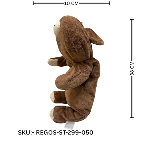 Image of Lazy Brown Baby Bear Soft Toy | Ultra Soft Flat Plush Baby Cushion | Cute Hug Toy for Kids & Girlfriend (23 CM)