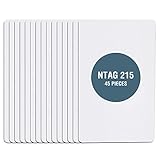 45 PCS NTAG215 NFC Cards (Blank Amiibo NFC Cards) - DEEDYGO Programmable PVC Blank NFC 215 Cards...