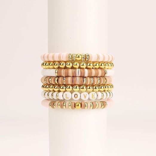 Falshruti BRACELETS MAKING KIT BROWN | Plastic Beads for Kids Crafts Children's Jewelry Making Kit | Bracelets Necklace Hairband and Rings Craft Kits Birthday for 4, 5, 6, 7-Year-Old Little Girls | Pink White Nude Brown Colours. 3