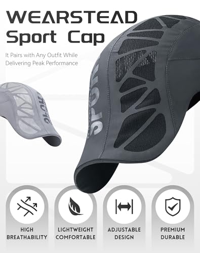 Sport Cap – Lightweight Breathable, Low-Profile Fit, Quick Dry Mesh Stead Hat with Adjustable Fit for Men & Women (Graphite Grey) - Image 2