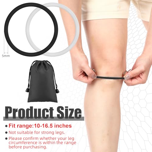 Image of Foilswirl Silicone Patella Knee Band for Basketball Patella Tendon Support Knee Pain Running Tendon Brace Support Strap(4,Black and White,S)