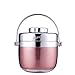 Isolierte Bento Box Edelstahl Lebensmittel-Thermoskanne Doppelschicht tragbare Brotdose Lebensmittelschule Getränk Bento Bo 1.2L, Rose Gold, 1.2L