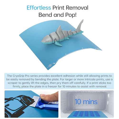 Image of BIQU CryoGrip Pro Frostbite Build Plate 235x235mm for Adventurer 5M Pro | 5X /Ender 3 V3 SE /3 V2 /3 S1 Pro /3 V2 Neo /3 Pro /Ender 5 Pro /Kobra 2 Pro /Neptune 3 Pro /4, Room Temperature Cold Printing