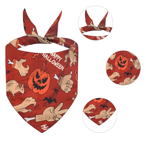 2 Stück Halloween Halsdreiecke Hundehalstücher, Hunde Dreiecks Halstuch, Hundehalstuch Dreieckstuch, Welpen Halstuch, Hunde und Katze Halloween kostüm