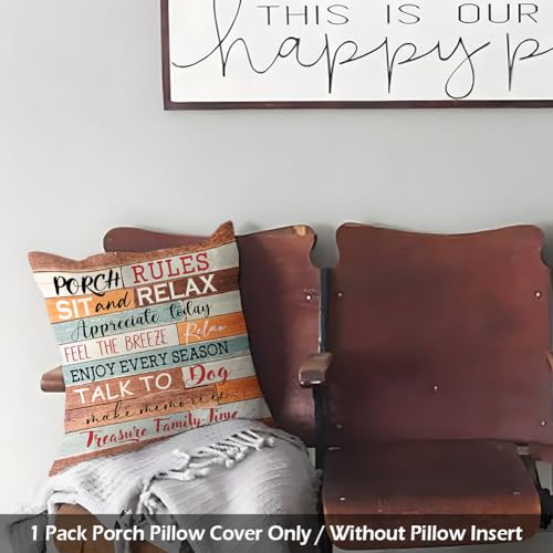 Jojogogo JG-PORCHRULERELAX1818-1P Front Porch Decor Outdoor Pillow Covers 18X18 Waterproof 1 Pack, Outdoor Patio Throw Pillows Waterproof 18 X 18 thumb #6