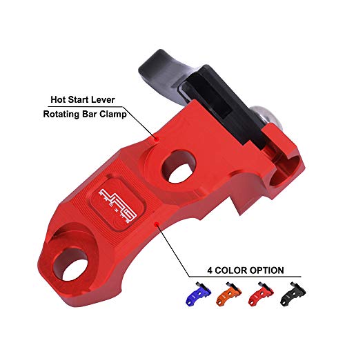 Barre de serrage rotative CNC rouge pour vos sorties moto enduro - 3