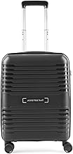 Aristocrat Harbour Cabin Trolley Bag 55 cm | Small | Polypropylene Hardshell Sided Luggage | Smooth 8-Wheel Suitcase | Combination Lock with Sturdy Zipper| 7-Year Warranty - Unisex (Black)
