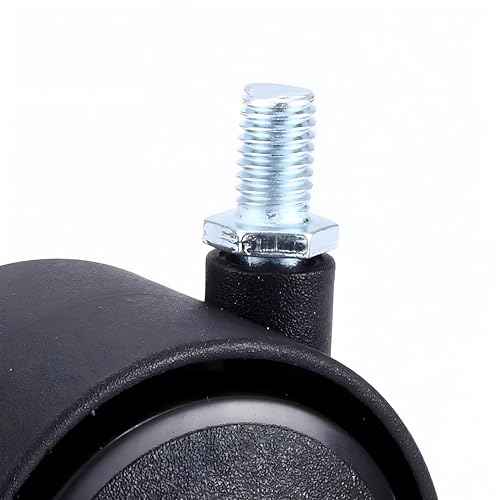 Image of Breewell Chair Wheel Universal Standard Size Revolving Thread Grip Stem-(5 Pieces) Black