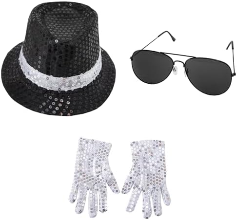 Okbebe Kids Dance Star Costume Halloween 80s 90s Pop Stage Party Outfits for Boys (Black L) - 4