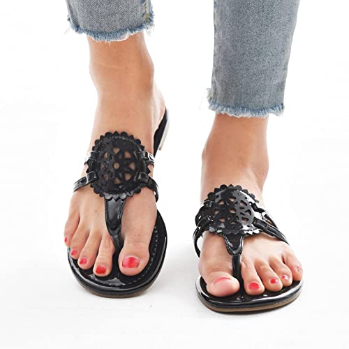 Image of katliu Women's Flat Sandals Flip Flop Sandals Comfortable Dressy Thong Sandals