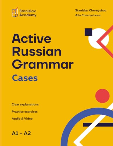 Active Russian Grammar Cases: A1 - A2 workbook with tables cover