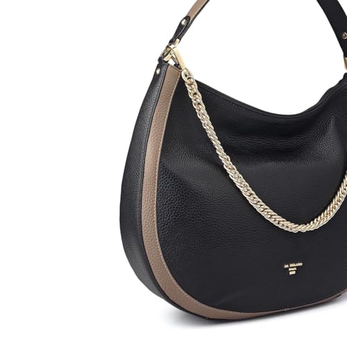 Image of Da Milano Leather Shoulder Bag for Women - Brown (Large) (LB-00317OL)