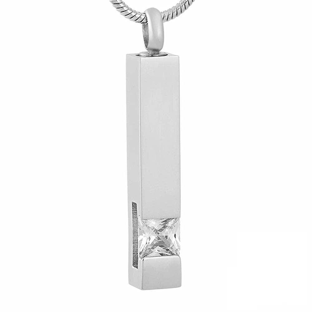 KBFDWEC Quantum Clear Crystal Urn Pendant - Memorial Ash Keepsake - Cremation Jewellery