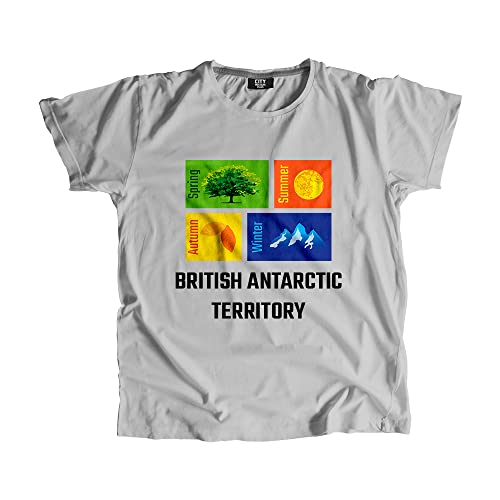 T-shirt British Antarctic Territory Seasons gris chiné unisexe