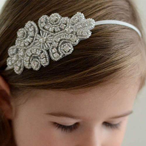 Fashband Baby Mädchen Stirnband Big Crystal Strass Stirnband elastisches feines Haarband Haarschmuck für Kleinkind Mädchen Cover