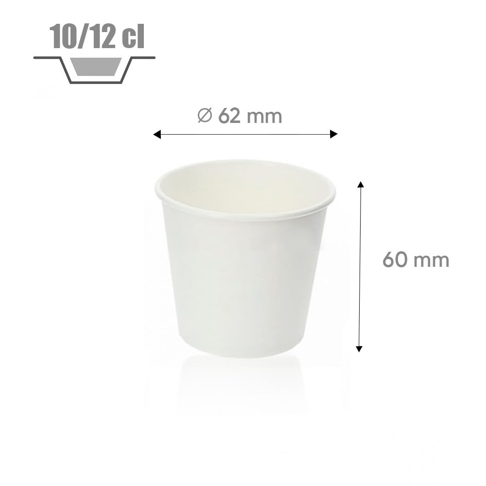 Générique 1000 Gobelets Carton Blanc 10/12 cl 4 oz pour boissons chaudes et froides - qualité professionnelle