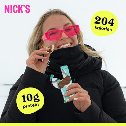 Image of N!CK'S Protein Wafer Bar Peanut Butter | 25% Protein (10g) 204 Calories | Low Carb Biscuits Snack Bar No Added Sugar Gluten free (24 bars x 40g)