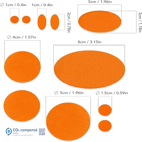 aZengear Repair Patches for Jackets, Tent, Shoe Toe, Air Mattress, Inflatables, PVC Gear - Waterproof, Self-Adhesive, Tear-Cold-Heat-Resistant, Down Puffer Coat (11 Pcs, Orange)