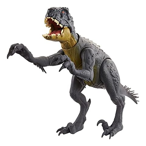 Jurassic World Slash ‘N Battle Scorpios Rex Action & Sound Dinosaur Figure, Movable Joints, Slashing & Tail Whip Motions, Roar Sound, Gift 4Y+, HCB03 Cover