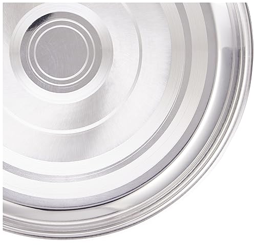Image of Neelam Stainless Steel 9 22G Diamond Buffet Plate, 20 cm, Silver
