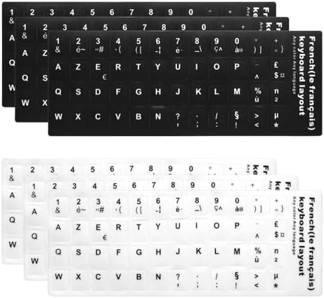 Stickers Autocollants AZERTY Pour Clavier PC Portable – HP, Lenovo – Noir – Neuf