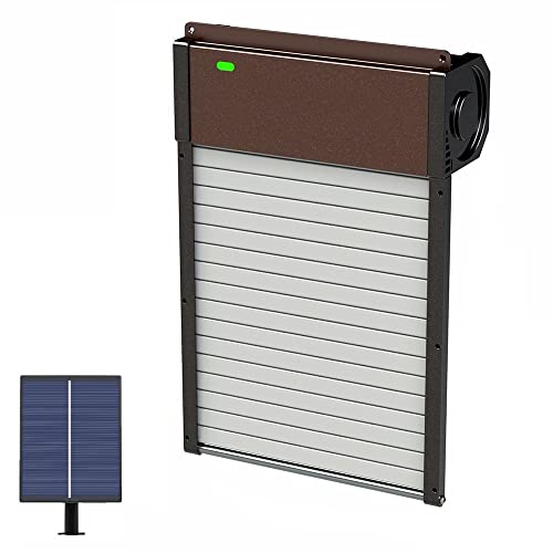 Automatischer Hühnerstall-Tür mit Timer, Lichtsensor, solarbetriebener Stall-Türöffner, Vollaluminium-Solar-Hühnerställe…