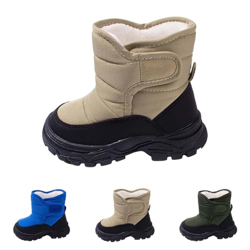 Generisch Botas de invierno impermeables para niños, cómodas botas de nieve con forro de lana, botas de invierno para niños, botas térmicas, botas forradas, antideslizantes, zapatillas de deporte