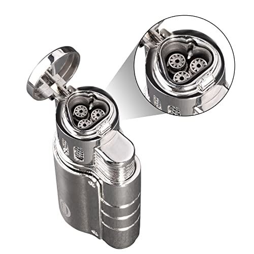 Encendedor Cobber Triple Jet Flame Butane, Plateado miniatura 3