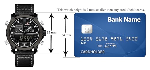 Image of NAVIFORCE NF9236 Japanese Movement Military Style Leather Strap Analog-Digital Watch