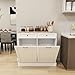 TERRUPEX Kitchen Trash Cabinet with Drawers and 2-Door Tilt-Out Bin, 10-Gallon Hidden Recycling Center & Storage Organizer, All-in-One Multi-Functional White Furniture for Kitchen Island, Laundry Room